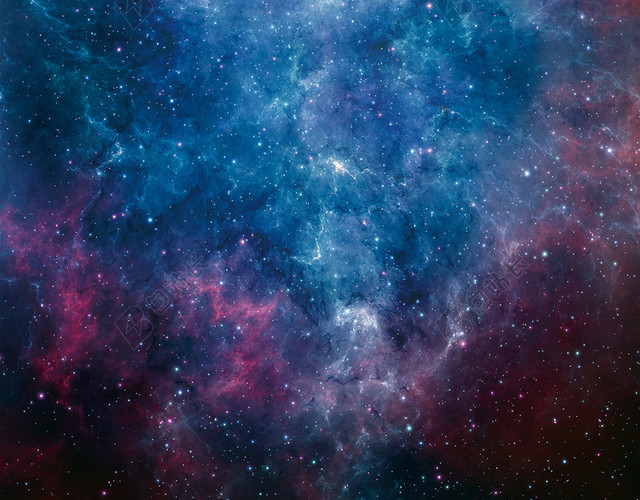 深蓝色渐变梦幻星空背景