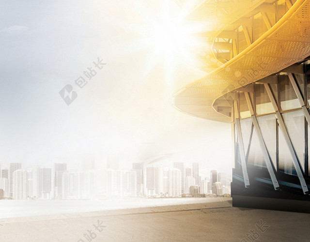 大气城市建筑背景