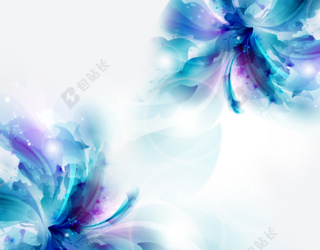 梦幻花朵背景