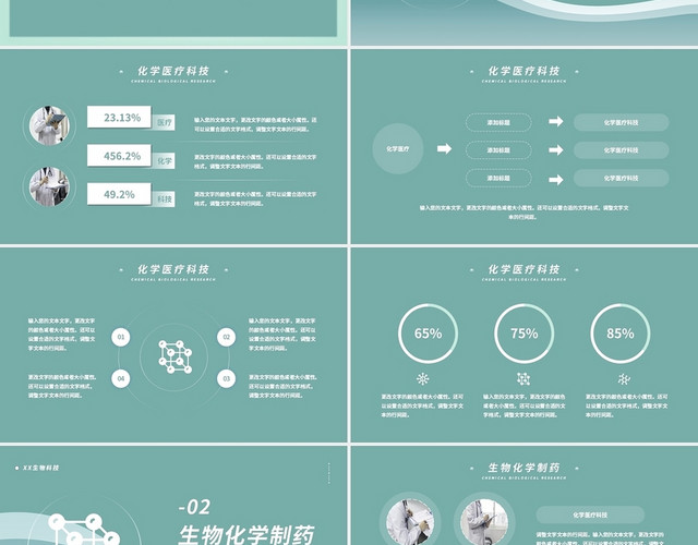 医疗化学研究工作汇报PPT模板