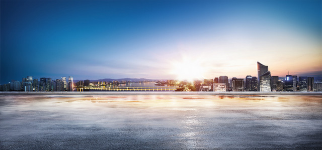 公路城市大气商务淘宝海报背景