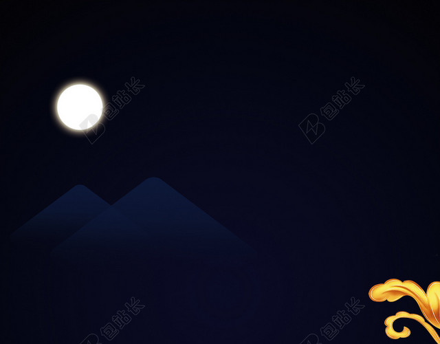 中国风大气黑金房产海报背景