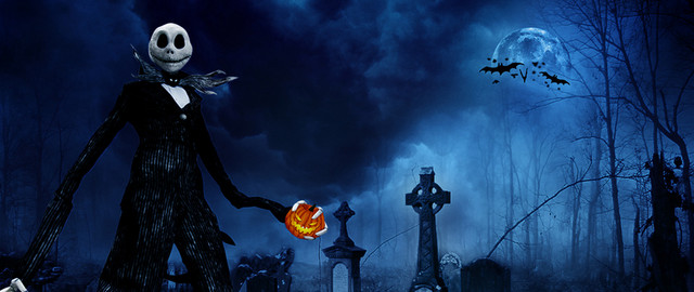 蓝色万圣节电商BANNER