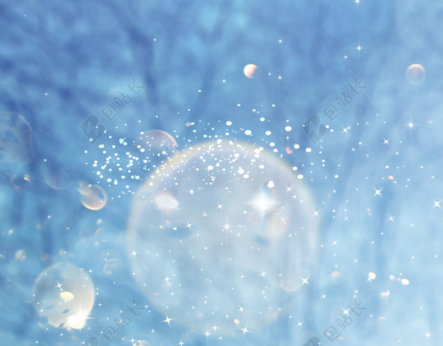 冬季雪花雪人背景