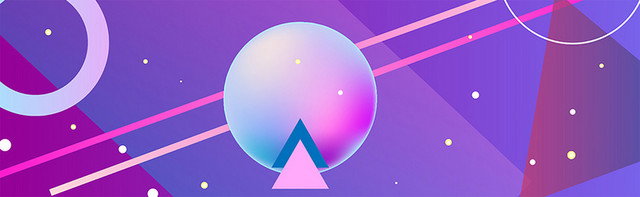 双11狂欢节几何三角BANNER