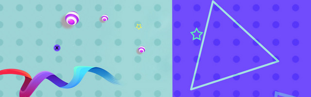 双11狂欢节几何三角BANNER