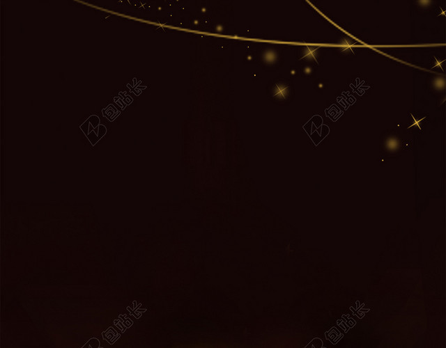 黑色大气梦幻金色线条粉末背景