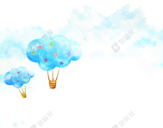 手绘水彩花卉风景背景