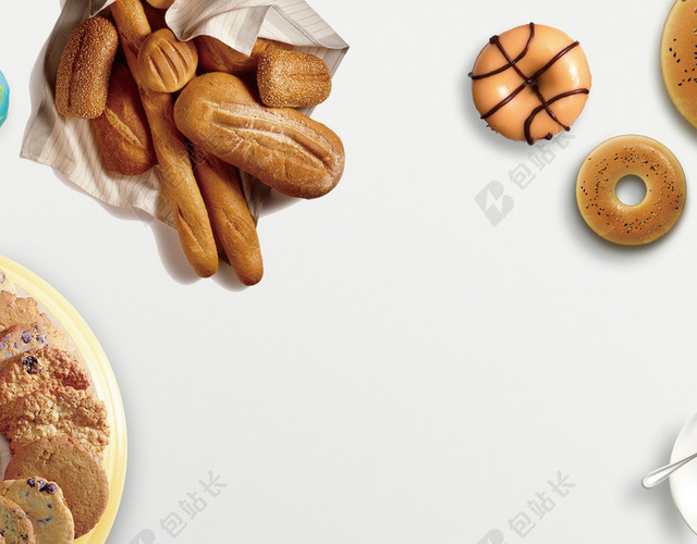 小清新文艺美食静物蛋糕背景