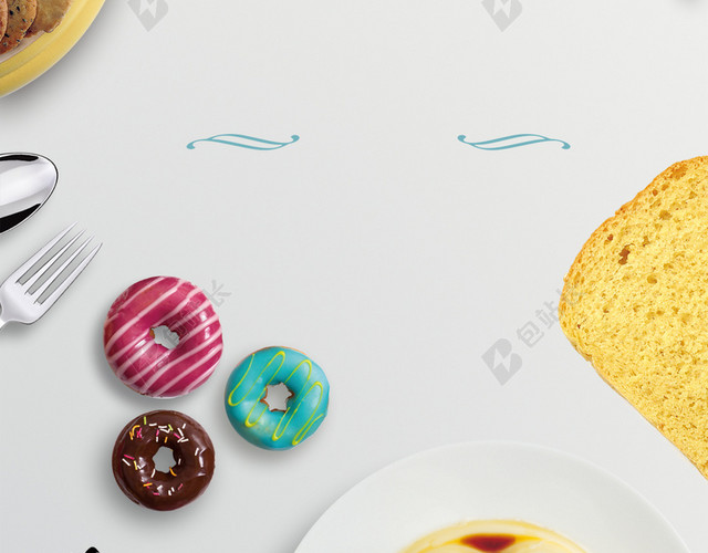 小清新文艺美食静物蛋糕背景