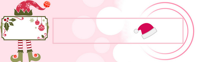 粉色清新卡通圣诞节BANNER