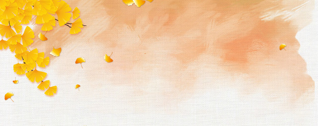 黄色背景浅黄色秋天水彩小清新背景BANNER