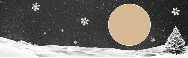 手绘黑色圣诞节BANNER