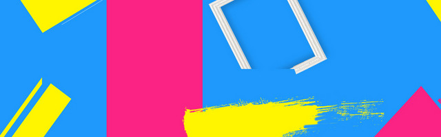 彩色几何笔刷冬季女装上新BANNER