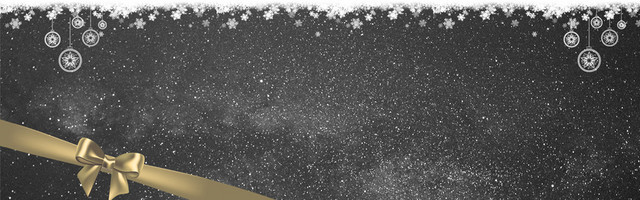 手绘黑色圣诞节BANNER