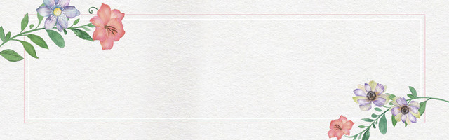感恩节文艺花边边框花朵BANNER