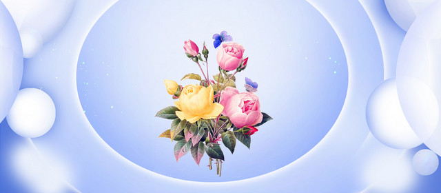 感恩节蓝色清新BANNER