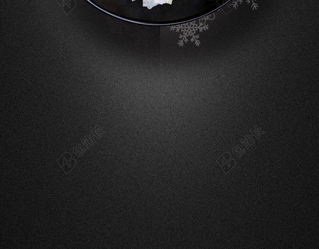 黑色质感文艺美食俯视H5背景