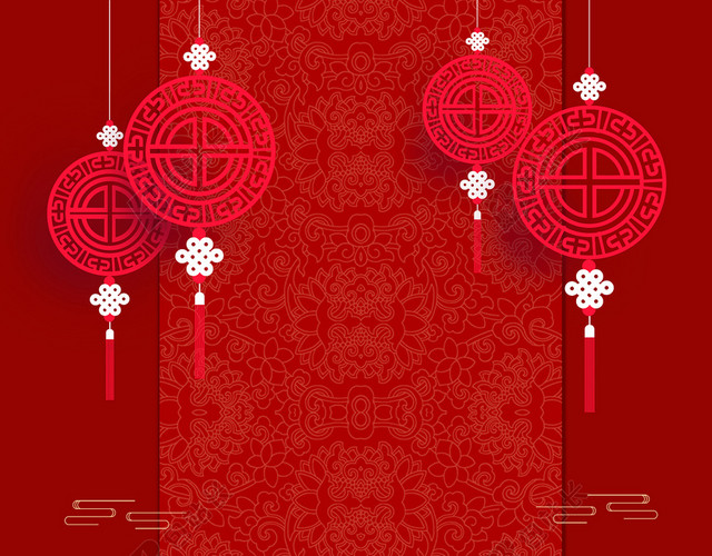 2018年狗年大吉海报背景素材