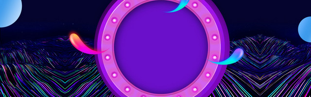酷炫炫酷双十二蓝色立体BANNER