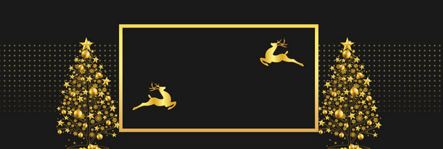 圣诞节大气唯美黑色BANNER
