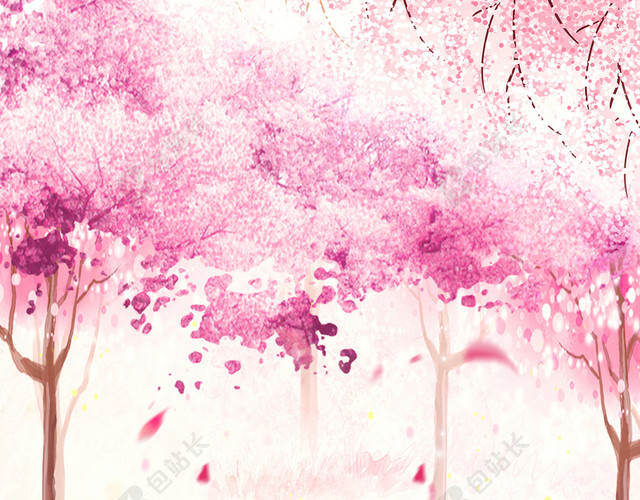 粉色樱花背景素材