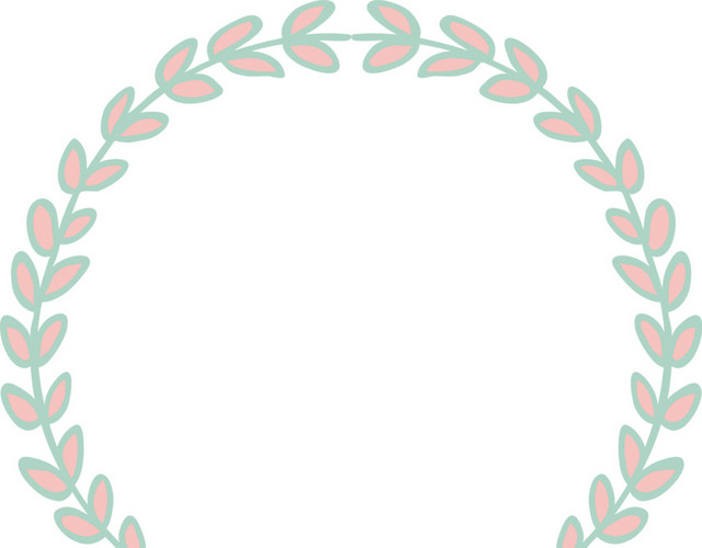 圆形花环免抠素材