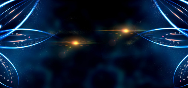 蓝色炫光炫酷酷炫BANNER