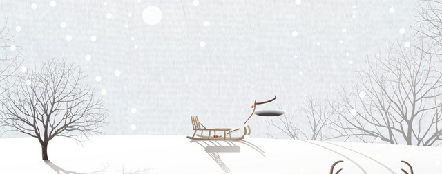 雪松文艺小清新古典灰色BANNER
