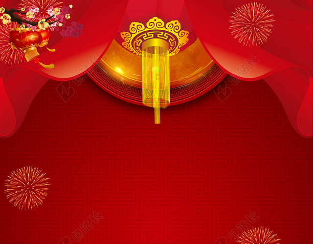 2018狗年红色中国风