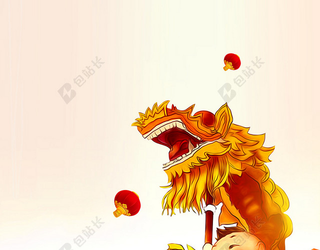 2018春节浅灰色卡通插图狗年大吉设计