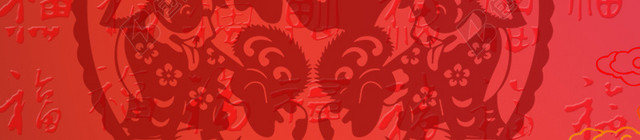 年货节红色扁平复古天猫红灯笼烟花主图