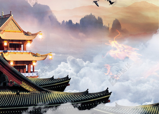 蓝色元宵节背景图