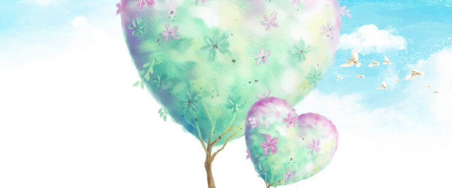 小清新蓝色树BANNER