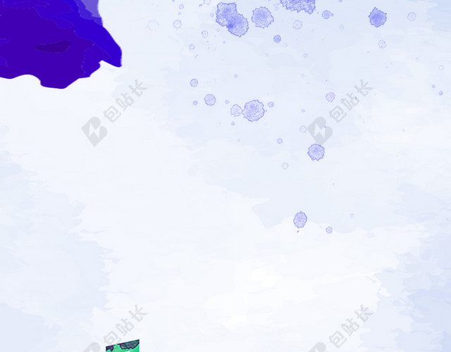 清新手绘水彩城市H5背景