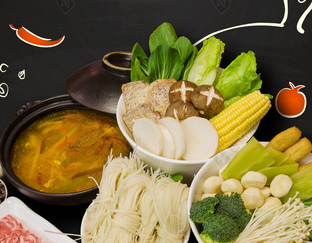 黑色质感背景舌尖上的美食海报背景