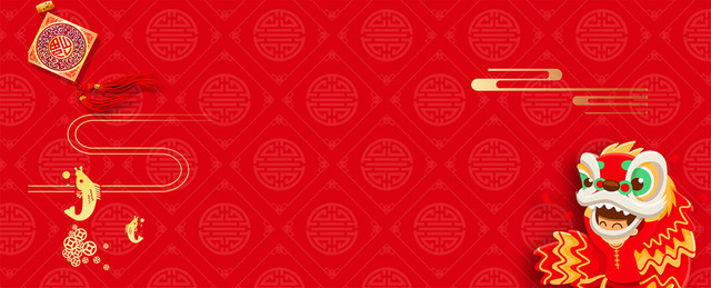 新年红色电商淘宝BANNER背景