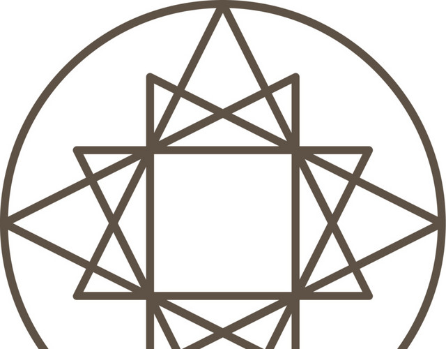 圆里的五角星矢量元素