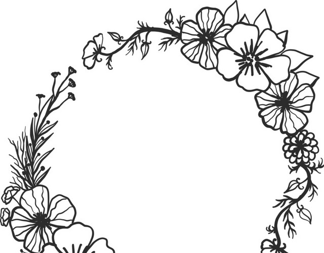 黑色素描手绘设计矢量图片