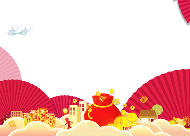 新春喜庆背景边框PSD分层图