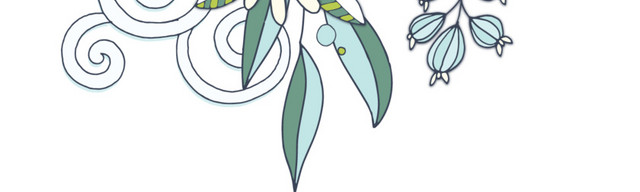 手绘卡通花朵素材