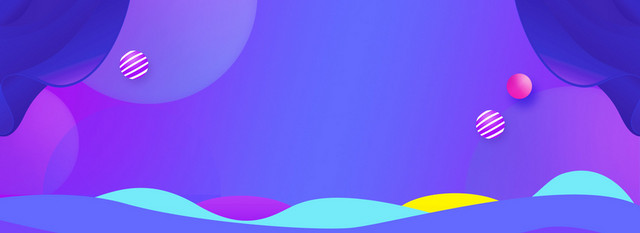 简约蓝色渐变双十一图形BANNER