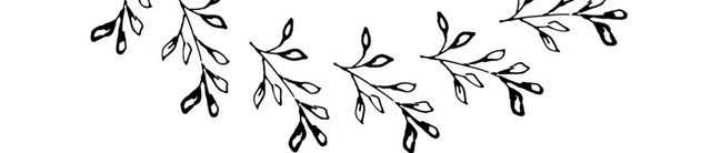 黑色简笔画花环免抠素材