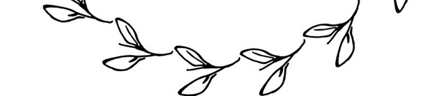 黑色简笔画花环免抠素材