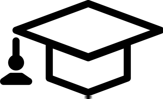 黑色简约学士帽图片下载素材