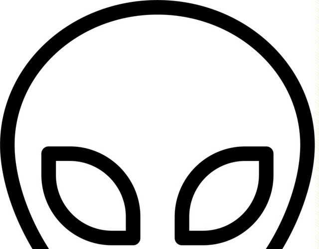 黑色简约外星人图片下载素材