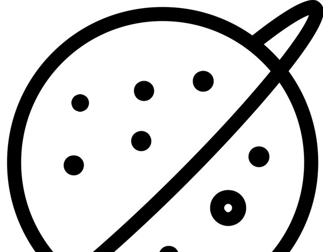 黑色简约行星图片下载素材