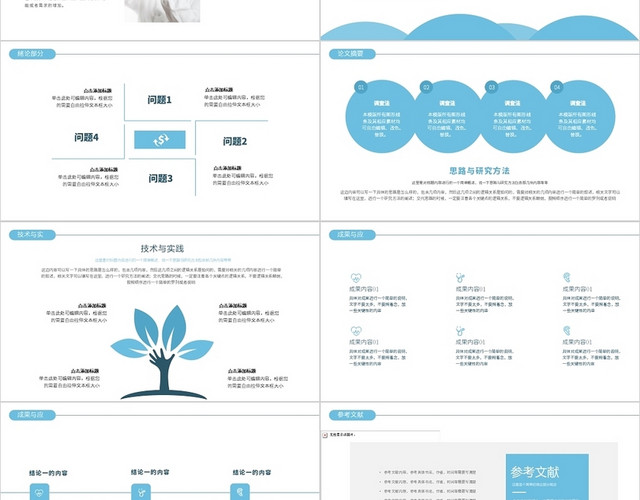 蓝色简约蓝色简约风化学相关专业毕业答辩PPT模板