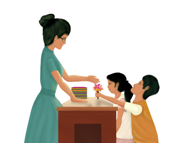 教师节献花素材