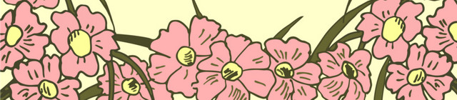 黄底花框标题框素材